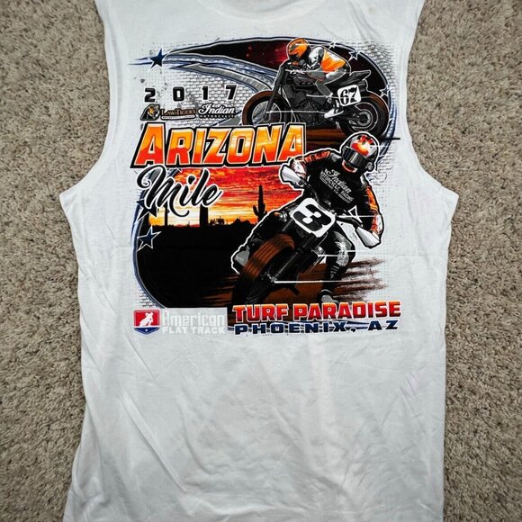 2017 Arizona Mile Turf Paradise Indian Motorcycle Mens Large Cotton Tank Top - Picture 1 of 12